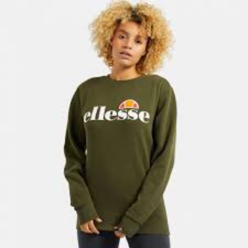 Ellesse Logo Green Crewneck Sweatshirt